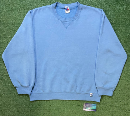 Vintage 1990s rusell light blue crewneck