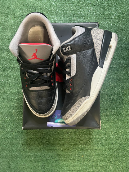 Air Jordan Retro 3 black cement reimagined size 9.5men/11women