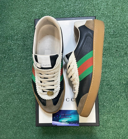 Gucci G74 Web low black sneakers size 9men/10.5women