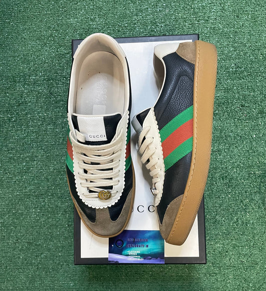 Gucci G74 Web low black sneakers size 9men/10.5women
