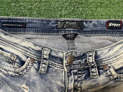 silver aiko mid straight jeans