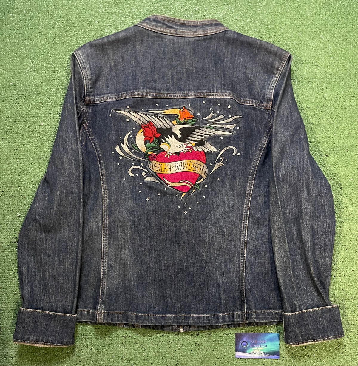 Harley Davidson heart & eagle jean jacket