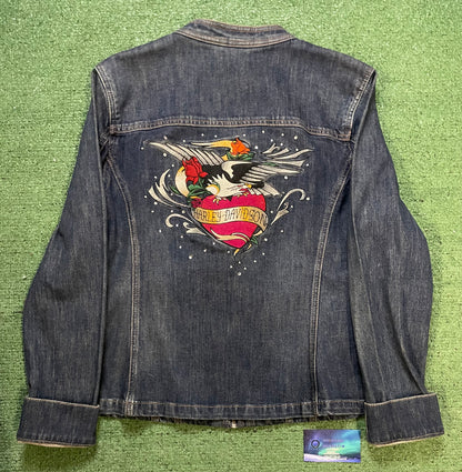 Harley Davidson heart & eagle jean jacket