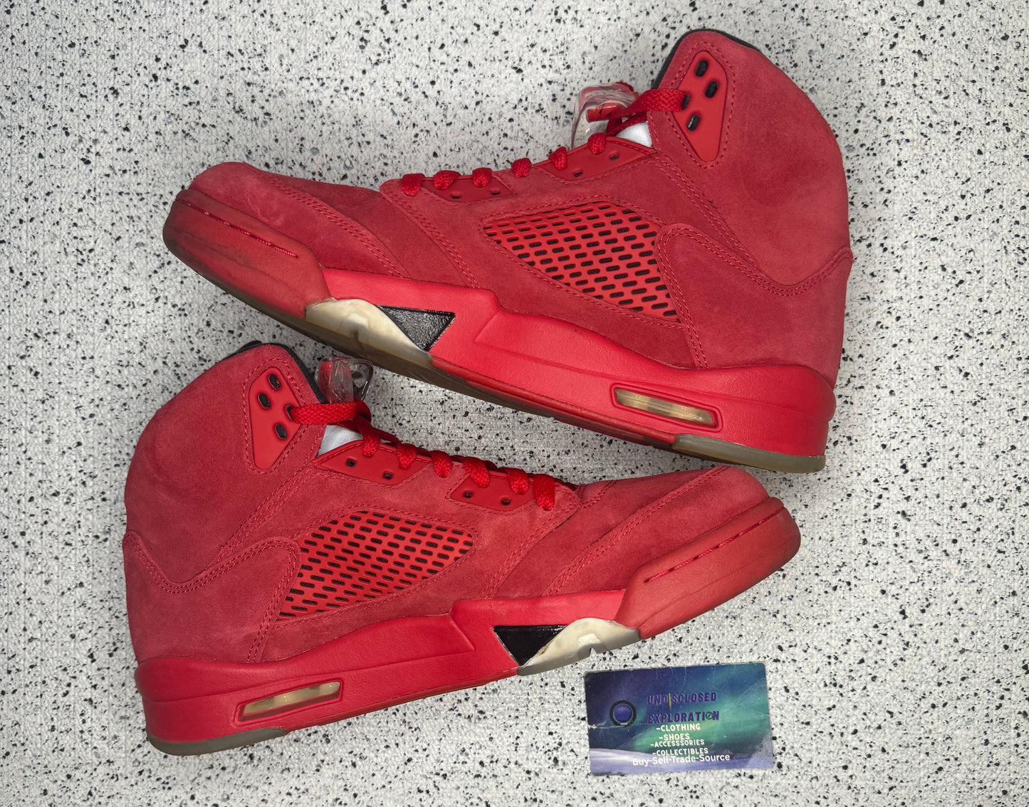 Jordan 5 Red Suede 9.5 Men/11 Women “Preowned”
