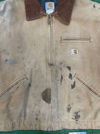 Vintage 2000s Carhartt beige Detroit jacket