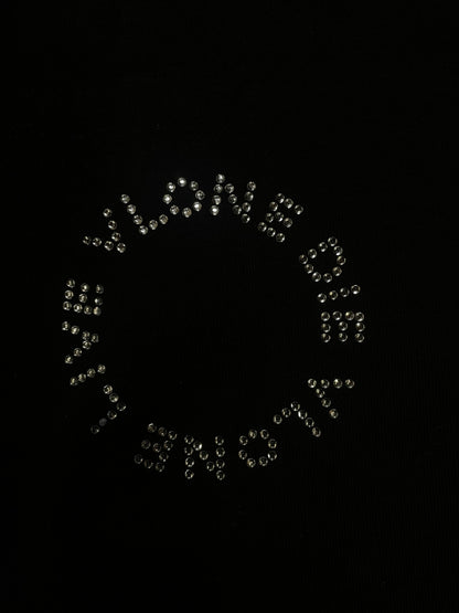 Vlone live vlone die vlone rhinestone black sweatpants