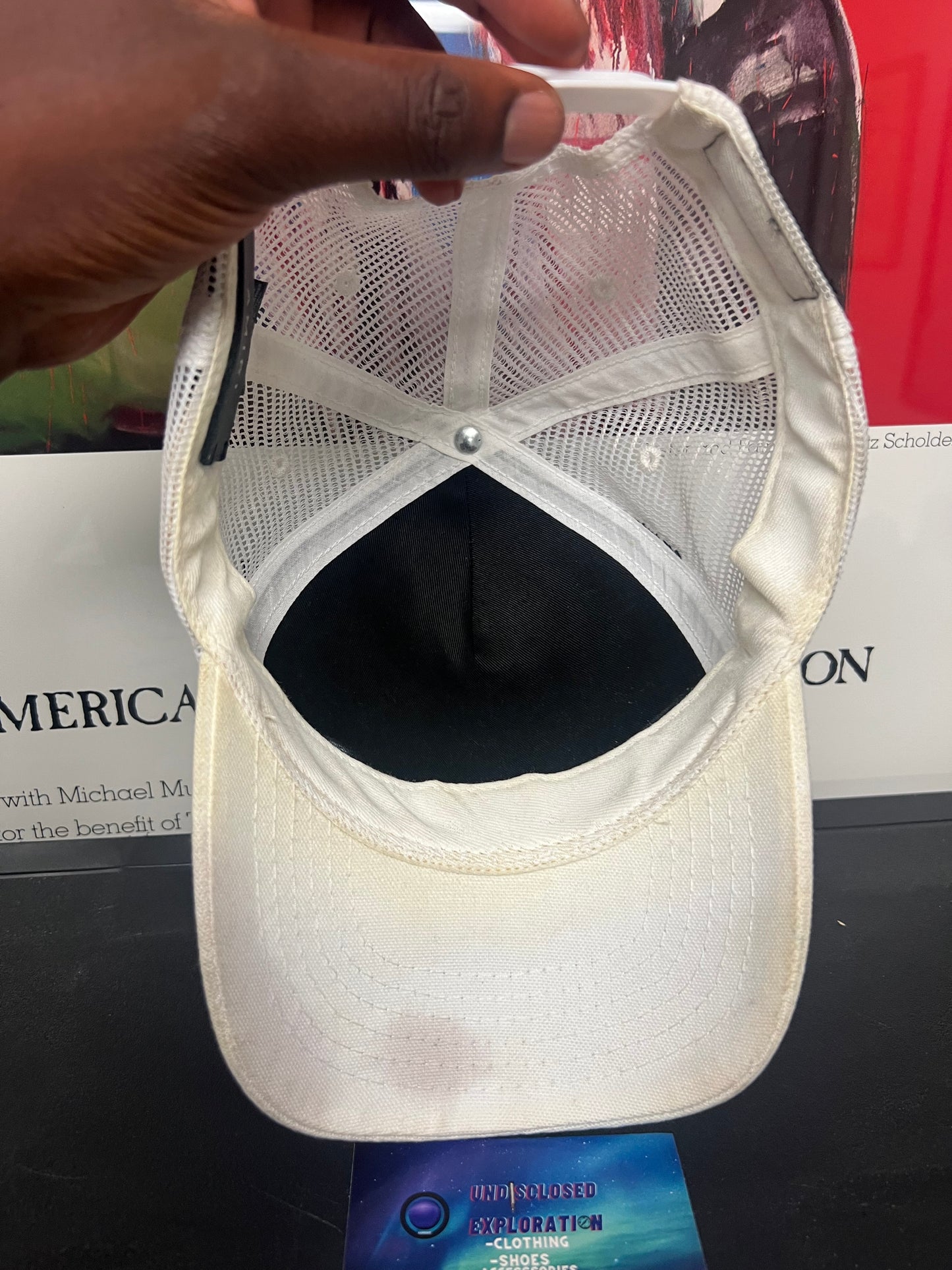 Amiri white zig zag hat