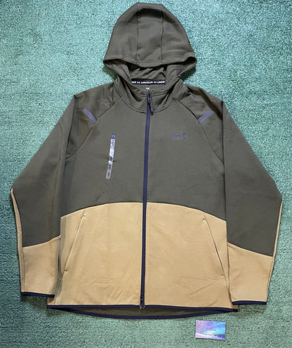 Under Armour unstoppable fleece olive green jacket