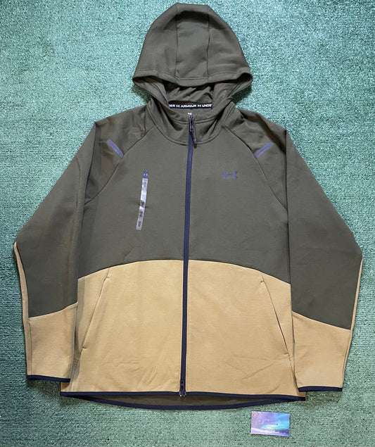 Under Armour unstoppable fleece olive green jacket