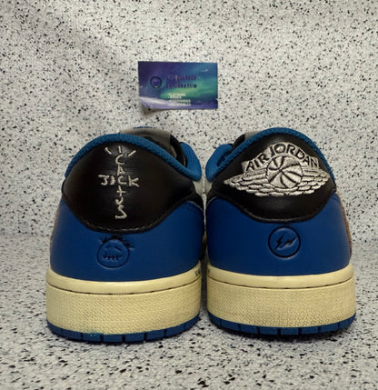 Jordan 1 Low Travis Scott Fragment 10.5 Men/12 Women “Preowned”