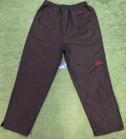 Raspberry black nylon pants