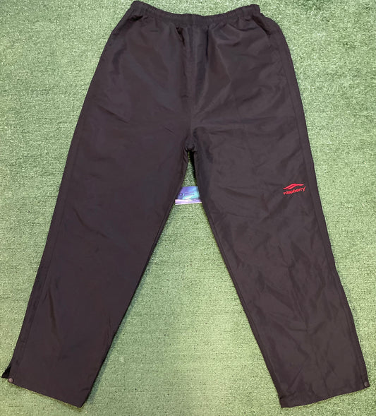 Raspberry black nylon pants