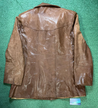 Vintage 1970s Silton brown leather jacket
