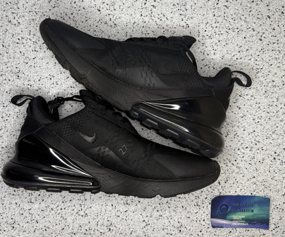 Nike Air Max 270 Triple Black 9 Men/10.5 Women “Preowned”