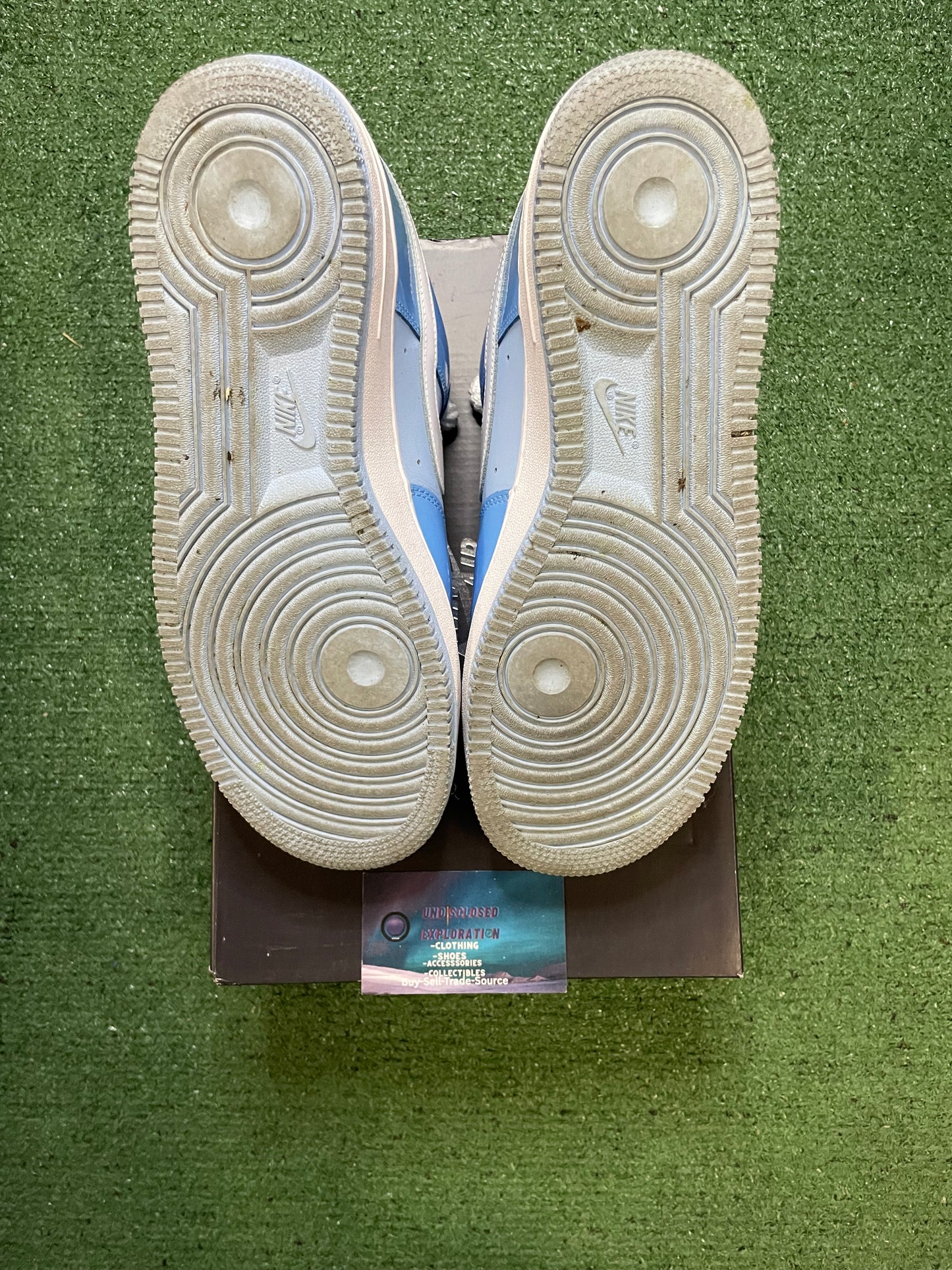 Nike Air Force 1 psychic blue white patent size 9.5men/11women