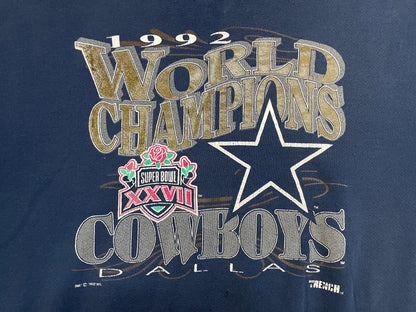 Vintage 1992 World Champions superbowl 27 Dallas Cowboys crewneck