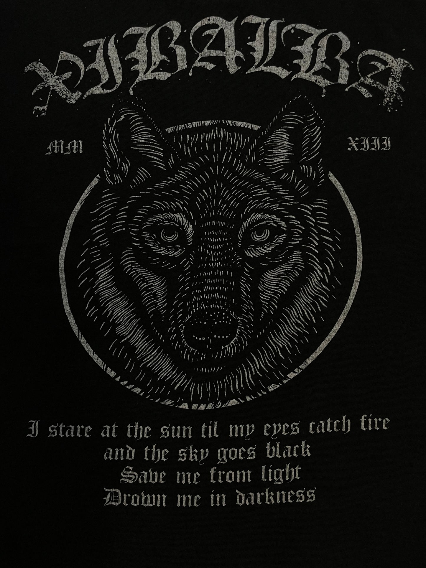 Xibalba heavy metal band black tee