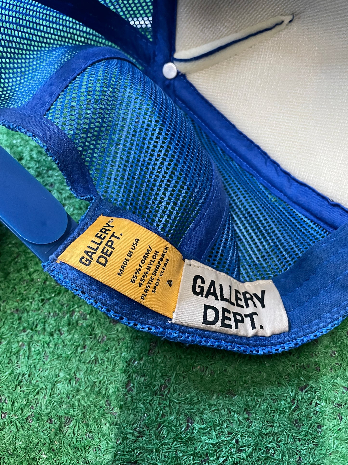 Gallery Dept blue and yellow trucker hat