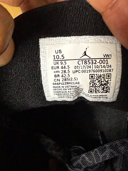 Jordan 3 Black Cat 10.5 Men/12 Women “Preowned”
