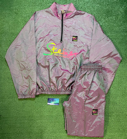 Vintage 1990s Surf Style Steiner iridescent sweatsuit