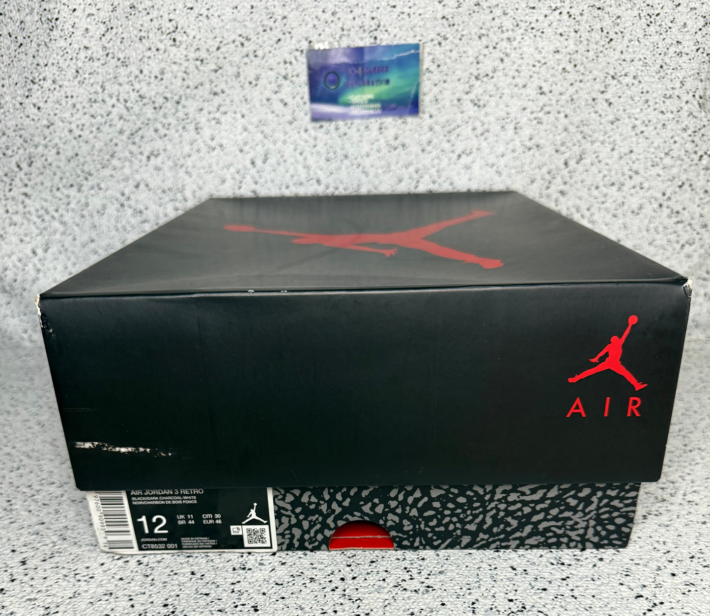 Jordan 3 Black Cat 12 Men/13.5 Women “Preowned”