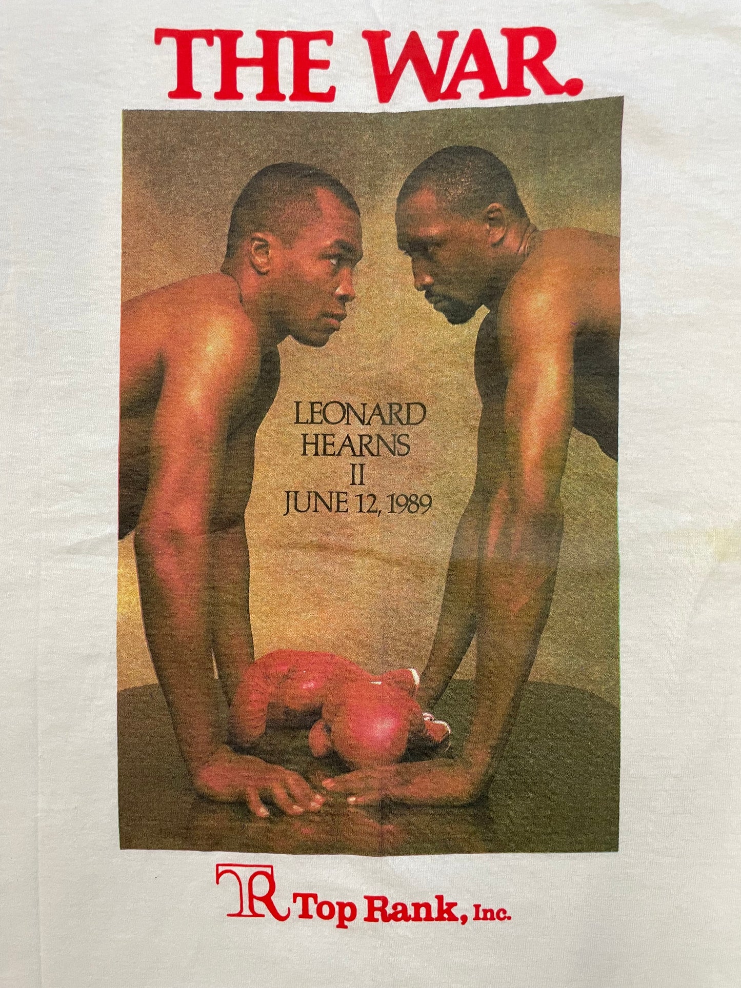Vintage 1980s the war Sugar Ray Leonard vs. Thomas Hearns II tee