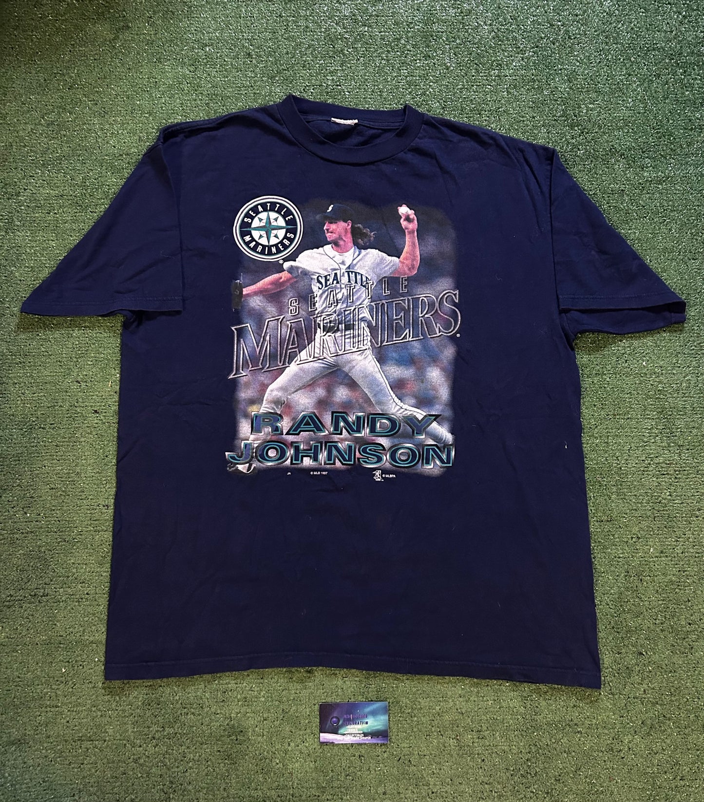 Vintage 1990s Seattle mariners randy Johnson photo tee