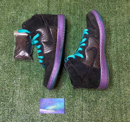 Nike SB Dunk High Pro Black “Grape” size 8men/9.5women