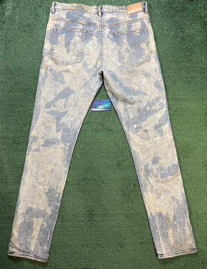 Purple Brand P005 Light Indigo Acid Bleach jeans