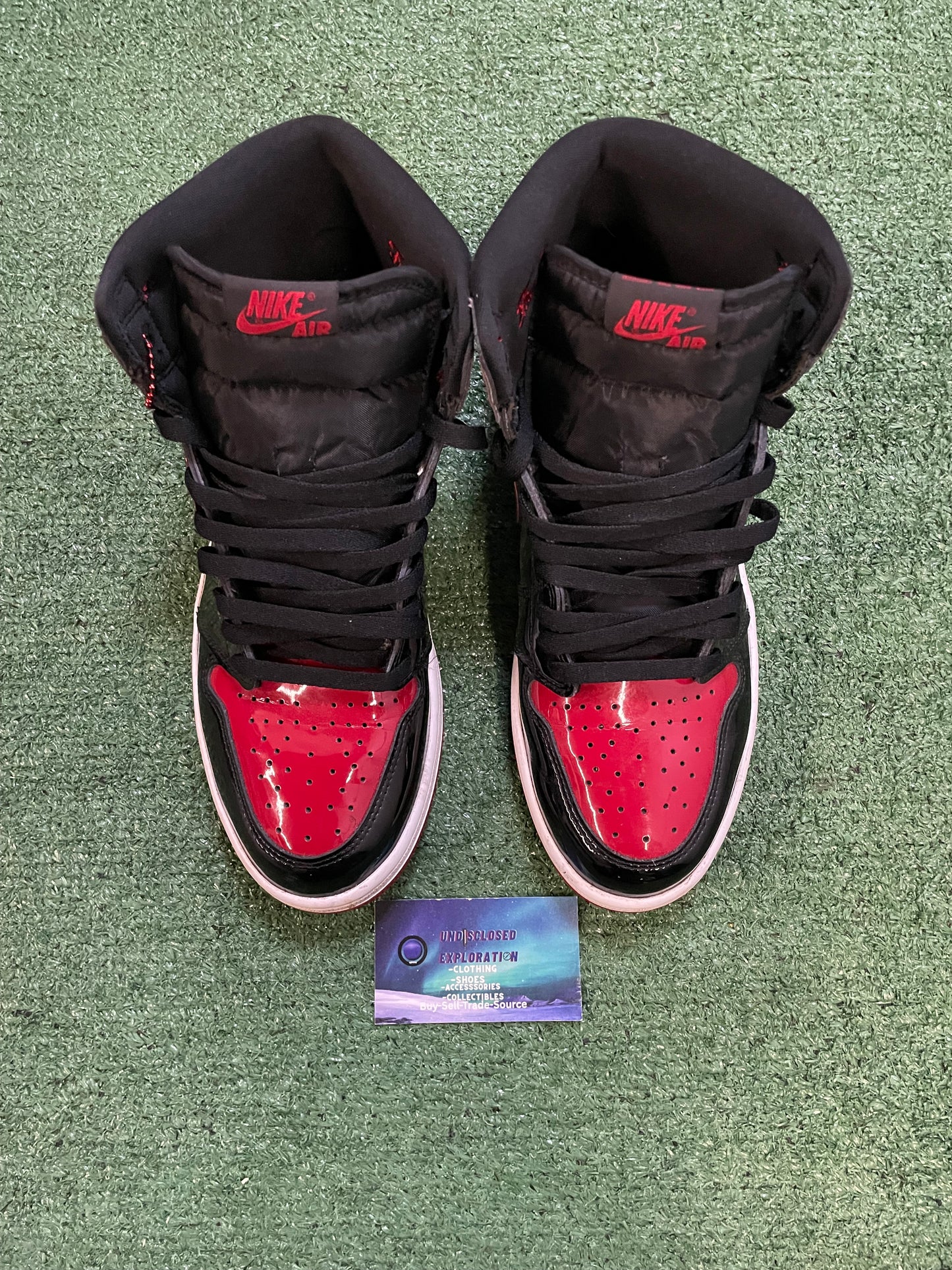 Air Jordan 1 high patent bred size 10.5men/12women