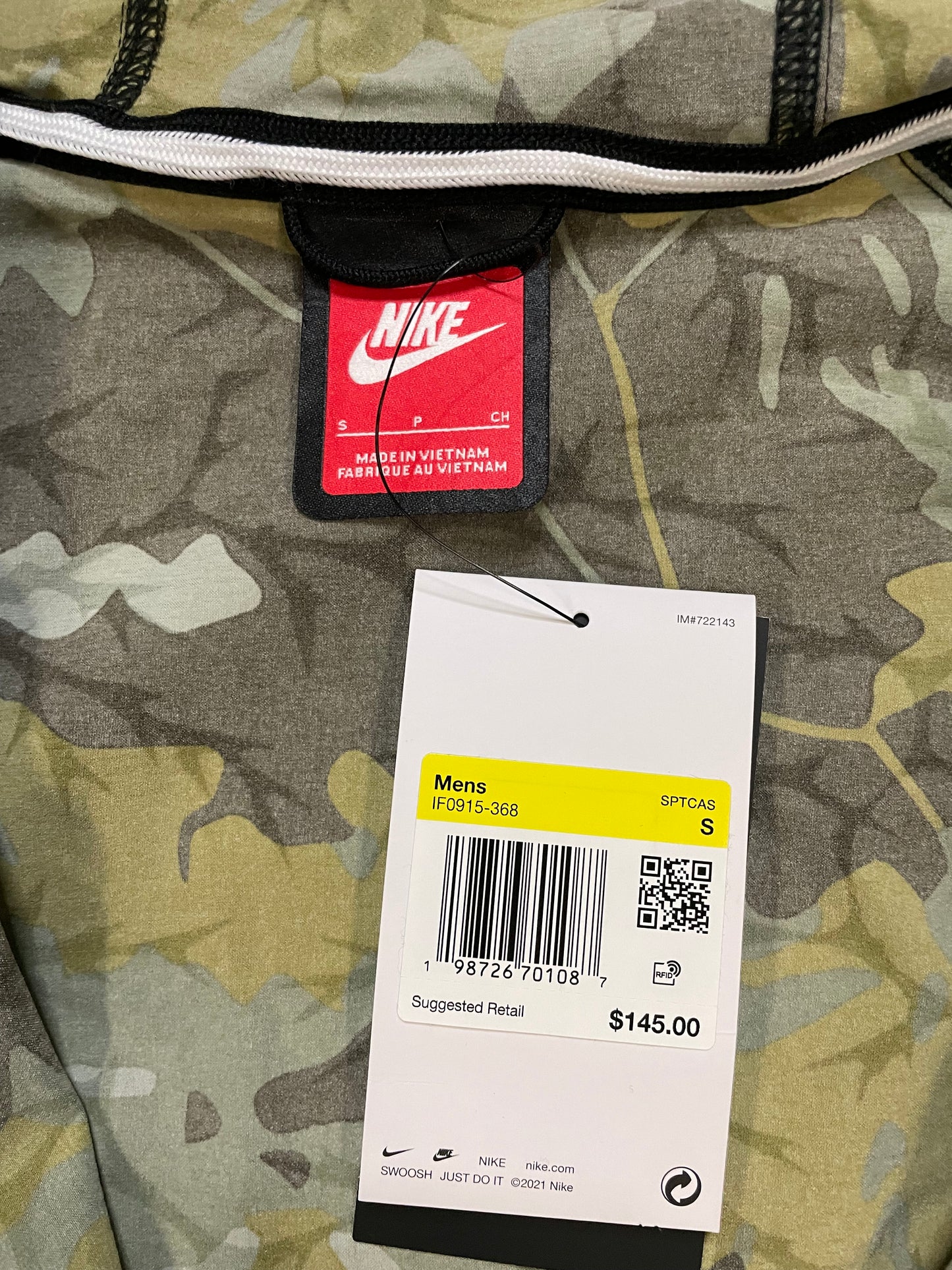 Nike tech woven tree camo jacket