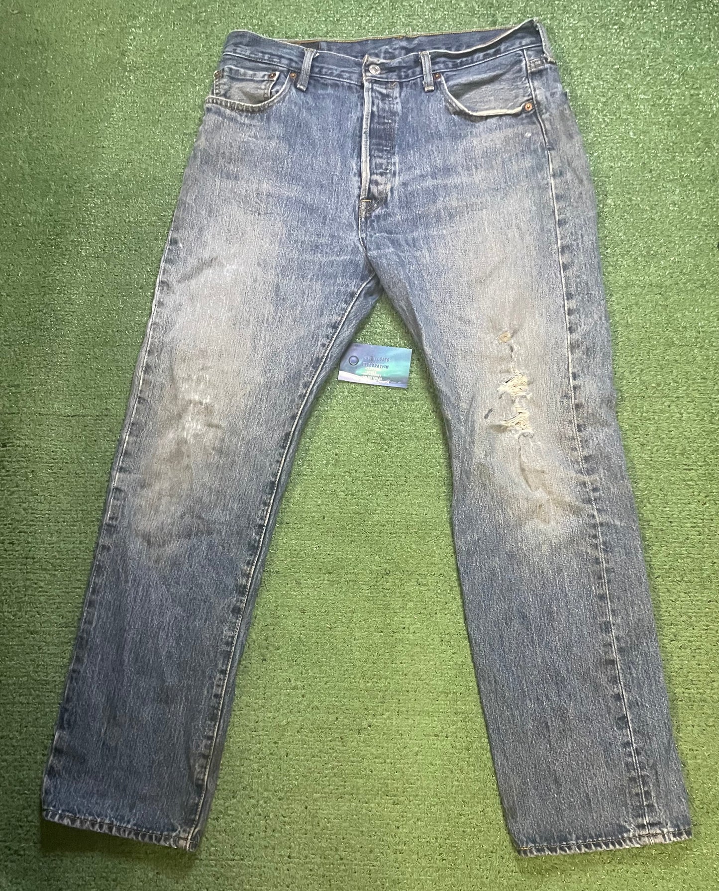 Levi’s 501 distressed jeans