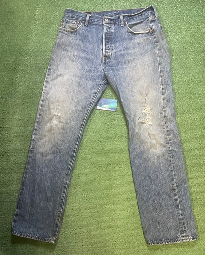 Levi’s 501 distressed jeans