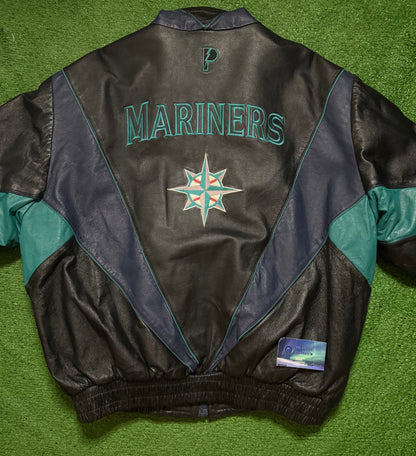 Vintage Seattle Mariners Leather Jacket Pro Player