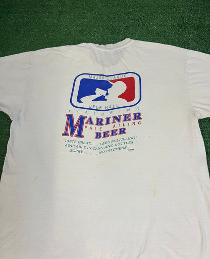 Vintage 1990s Seattle mariners beer tee