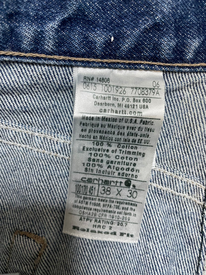 Carhartt blue denim double knees