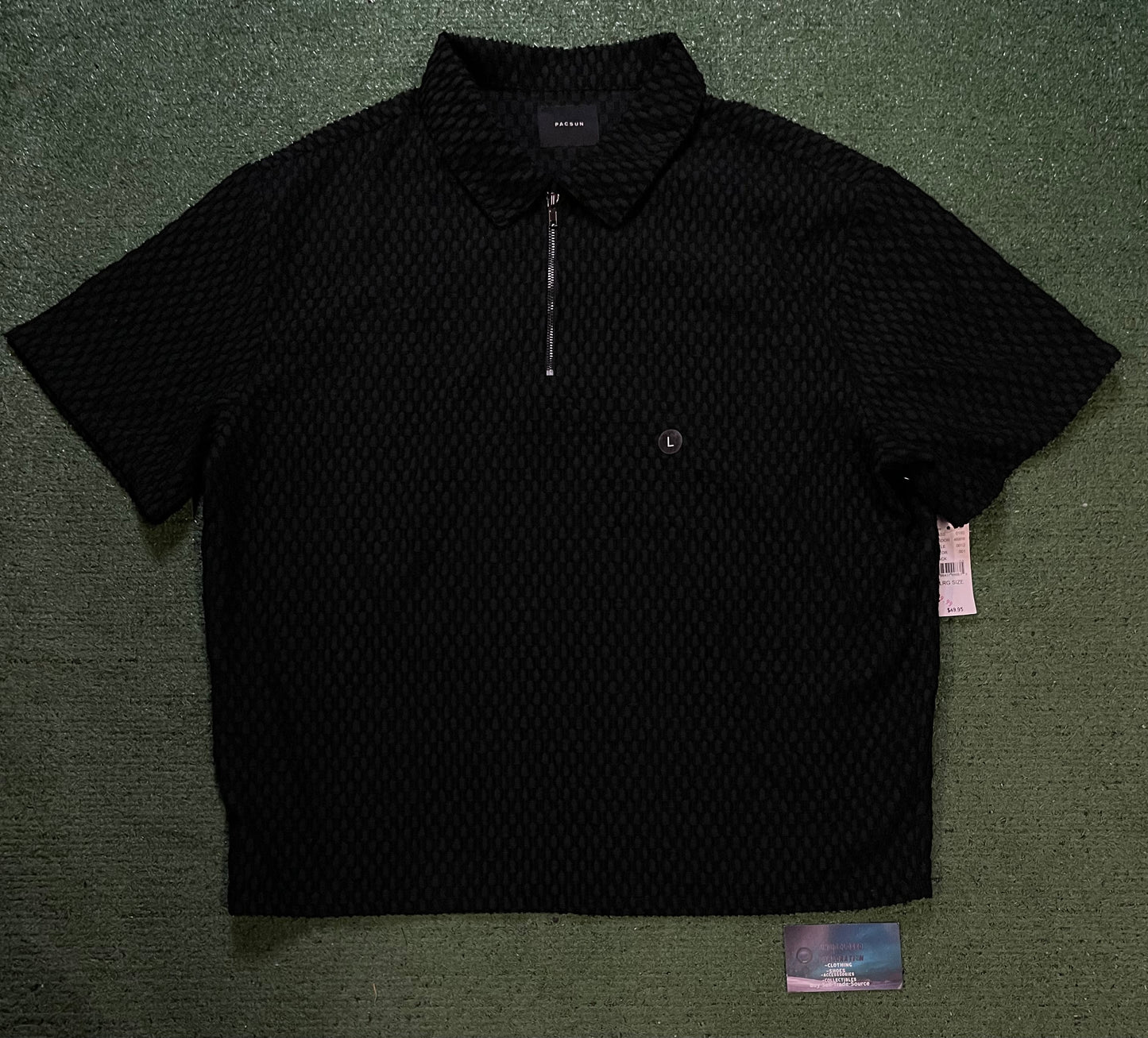 Pacsun Nomad Black Quarter Zip Shirt