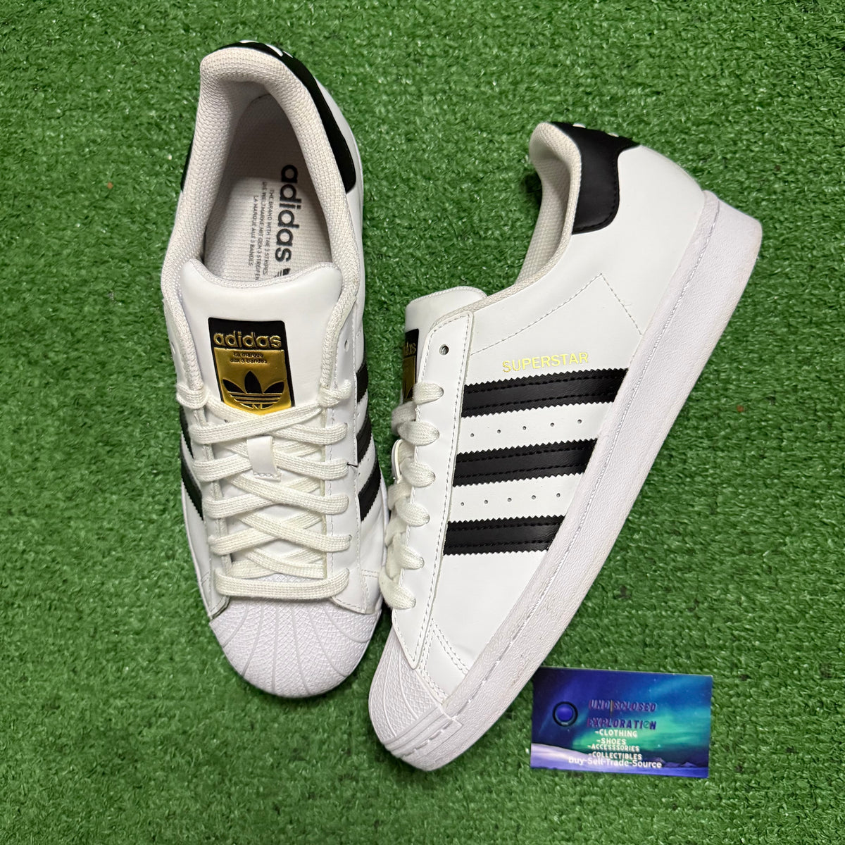 Adidas Superstar White Black 9 Men “Preowned”