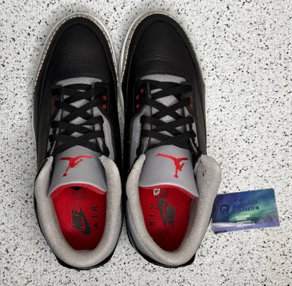 Jordan 3 Black Cement 12 Men/13.5 Women “Preowned”