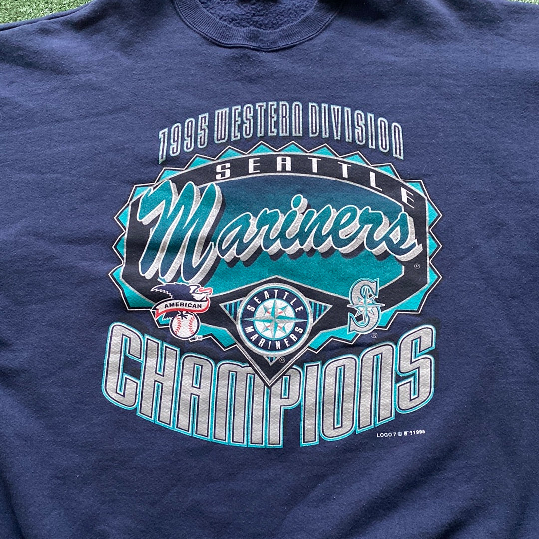 Vintage Seattle Mariners 1995 western division champions Sweater