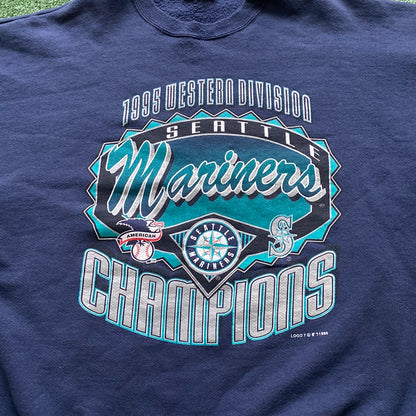 Vintage Seattle Mariners 1995 western division champions Sweater