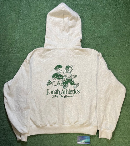 Jonah Athletics stay the course grey and white hoodie