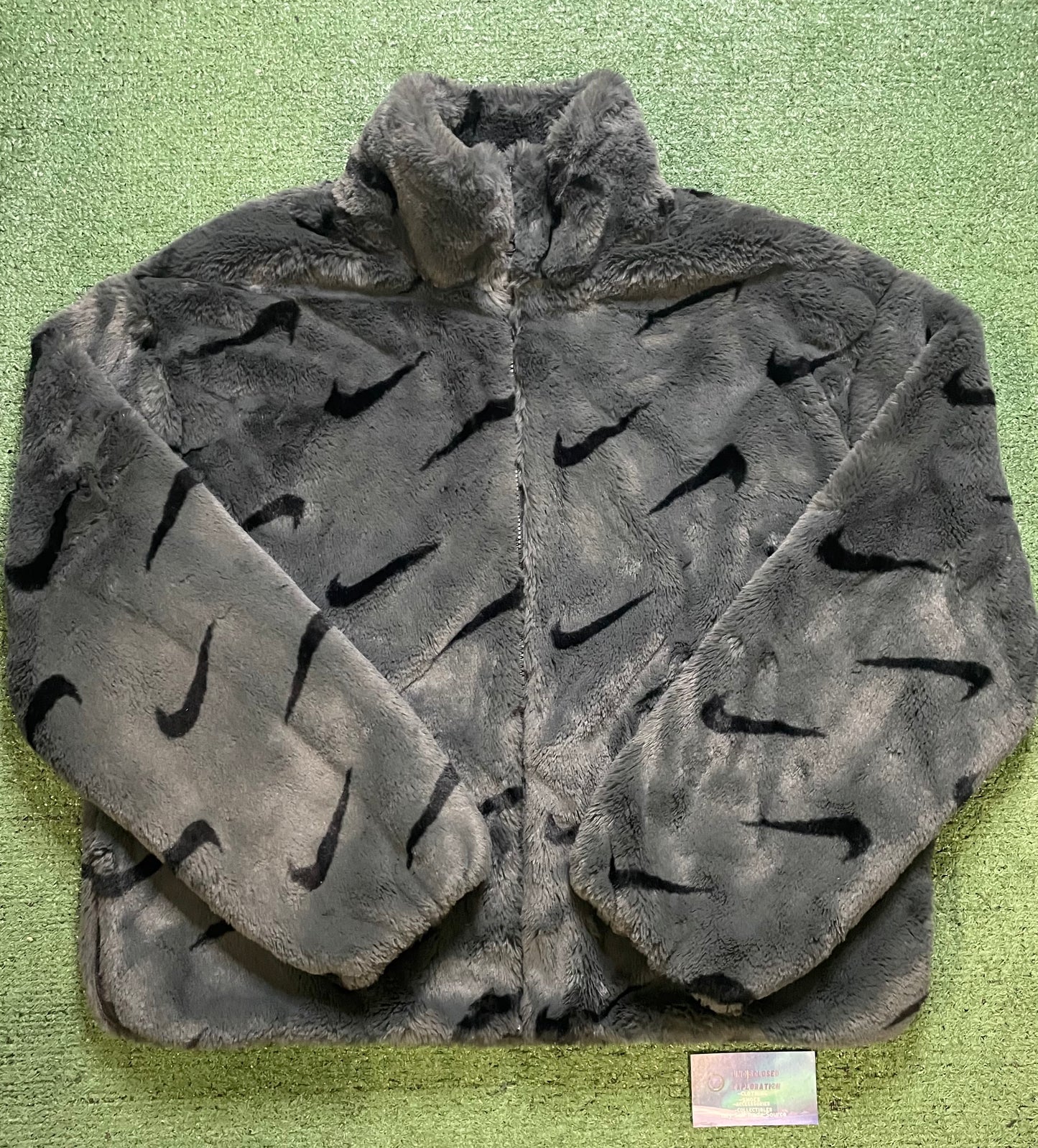 Nike Faux Fur smoke grey jacket
