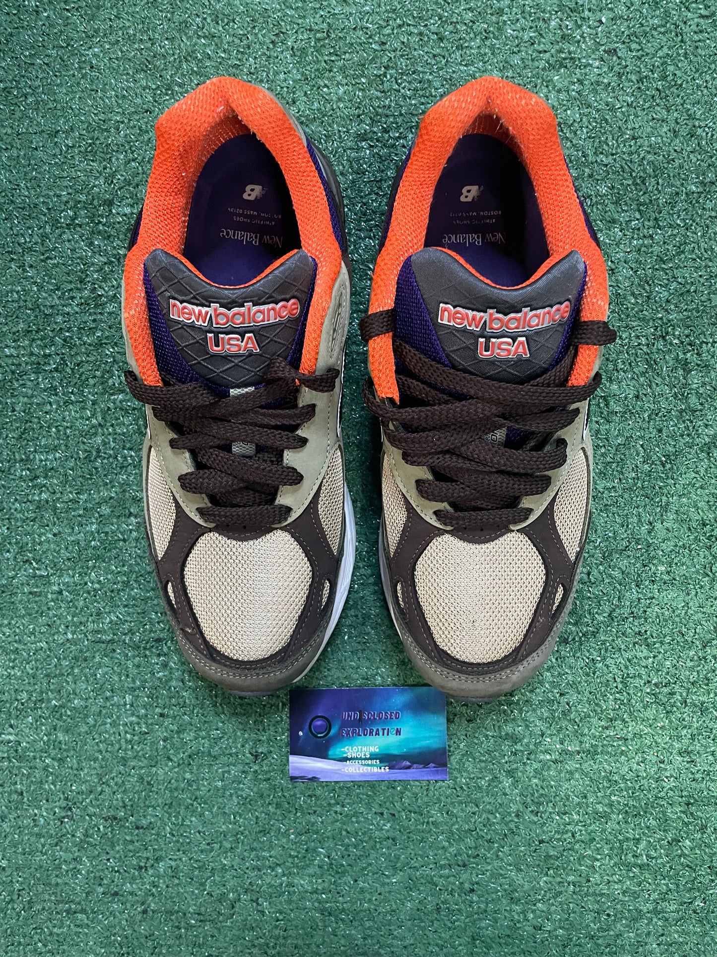 New Balance 990v3 teddy santis khaki orange size 10men/11.5women