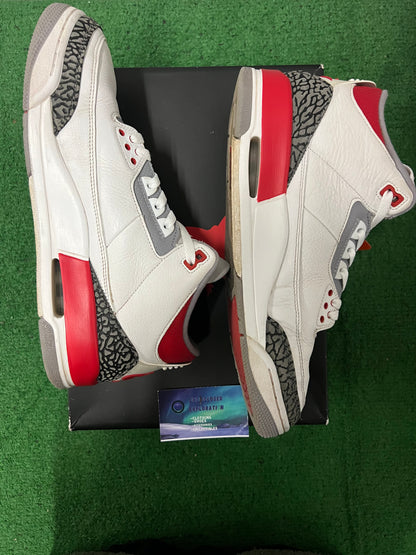 Jordan 3 fire red 2022 size 11.5men/13women