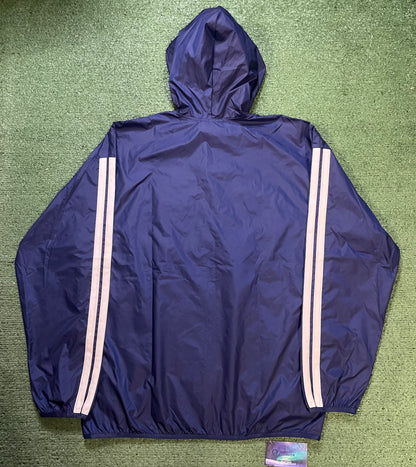 Adidas essentials navy & white windbreaker