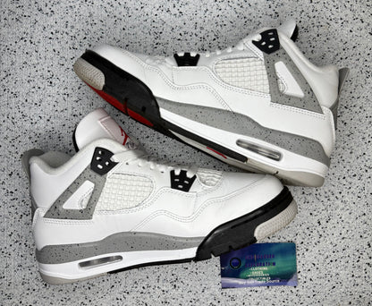 Jordan 4 White Cement 6.5 Youth/8 Women “Preowned”