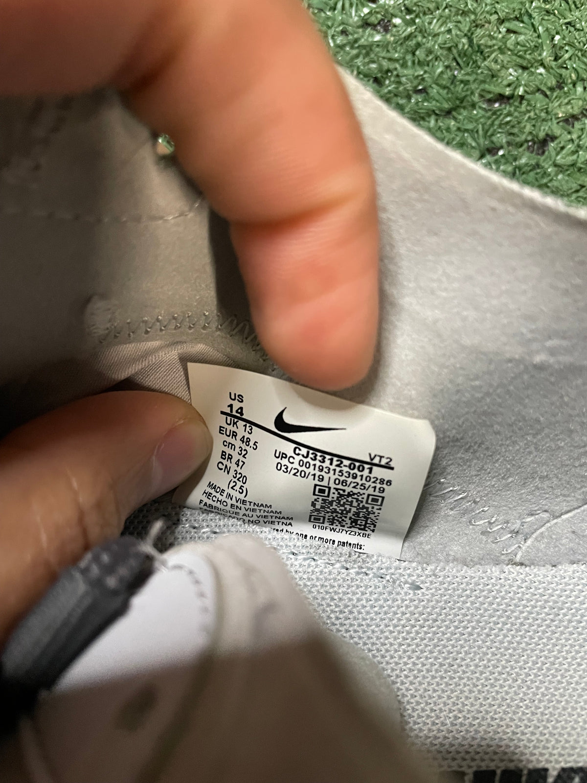 Nike react 55 X Kendrick Lamar wolf grey size 14men/15.5women