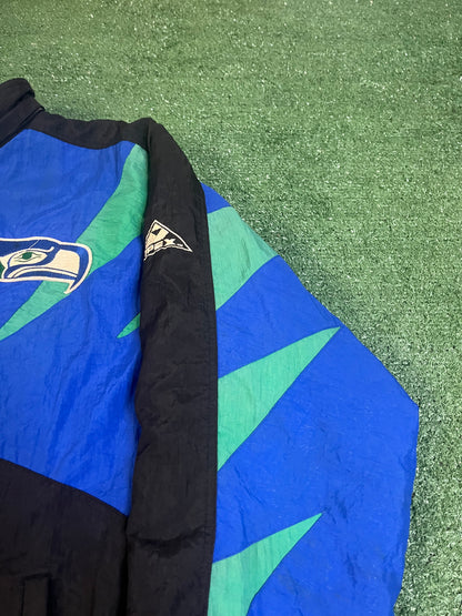 Vintage Seattle Seahawks 1990s Apex One Jacket NFL Football Coat