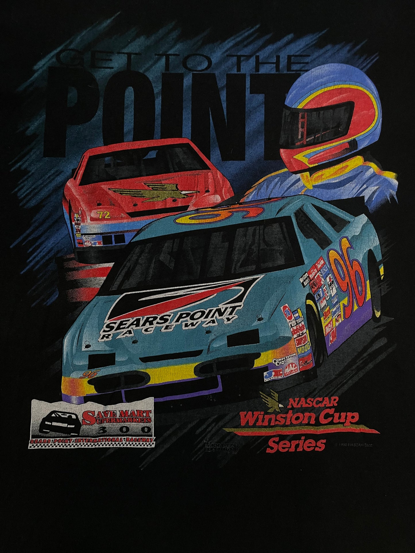 Vintage 1990s Sears Point Raceway nascar Winston cup tee